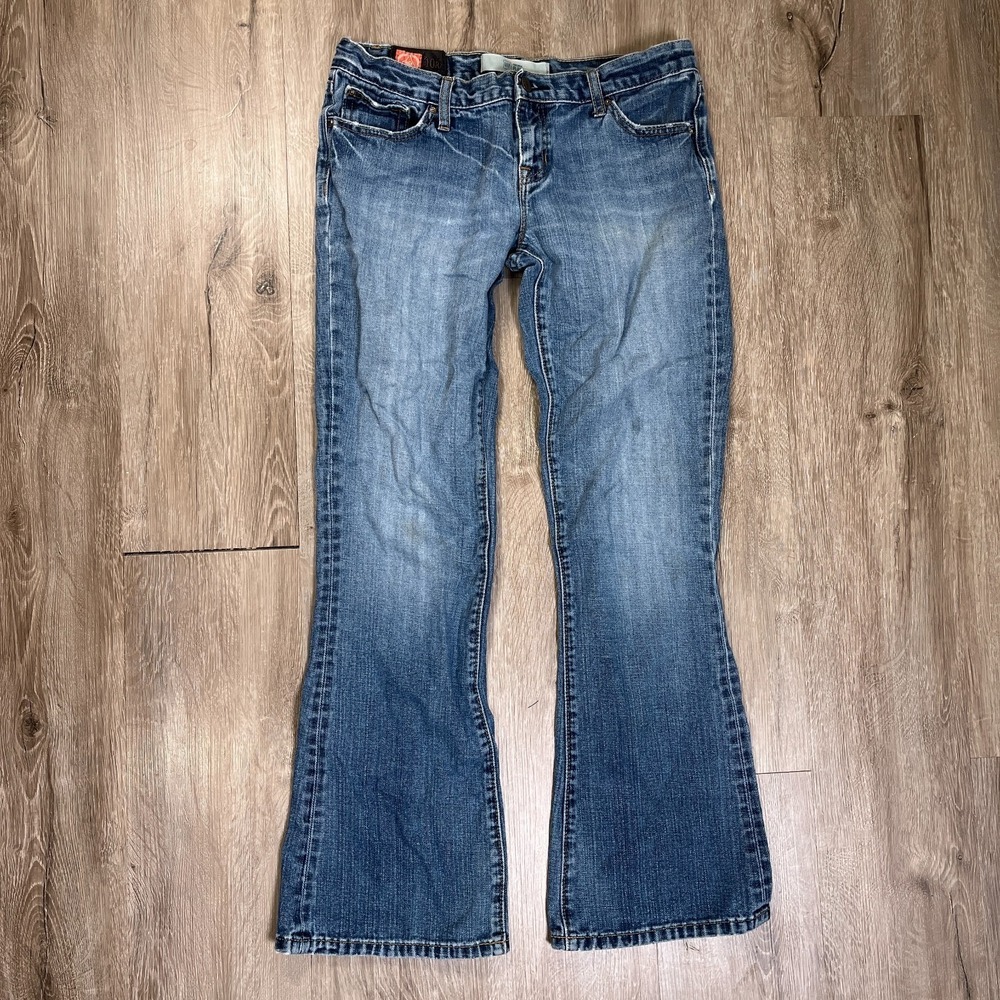 VTG Gap Original Flare Jeans Low Rise Womens 10R Medium Wash 100% Cotton Y2K
